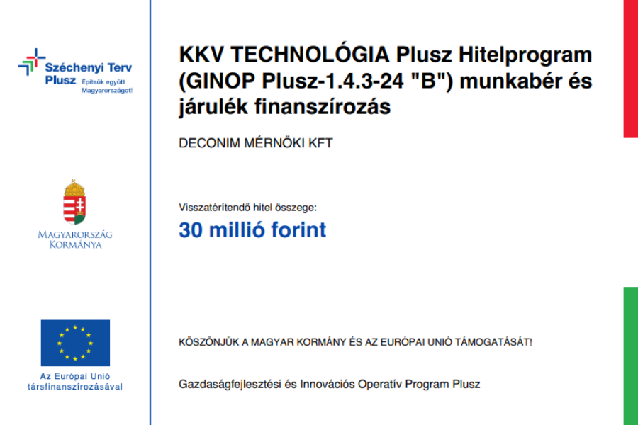 Széchenyi Terv Plusz – projekt tájékoztató 1